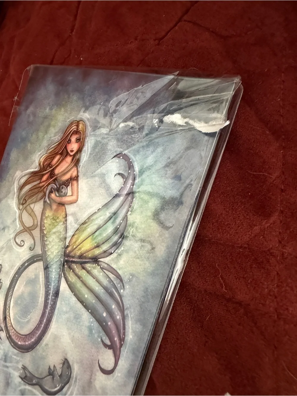 Mermaid cards  with white Envelopes - Pastel Rainbow